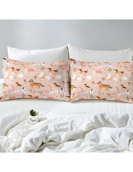 Juego de Funda de Edredón Completo Castle Fairy Perro Kawaii