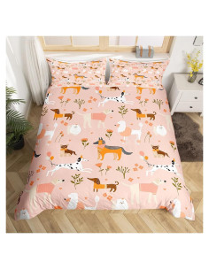 Juego de Ropa de Cama Queen Castle Fairy Kawaii Flores