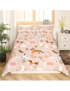 Juego de Ropa de Cama Queen Castle Fairy Kawaii Flores 2