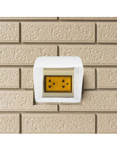 Cubierta de Enchufe Impermeable Angoily para Exterior Blanco