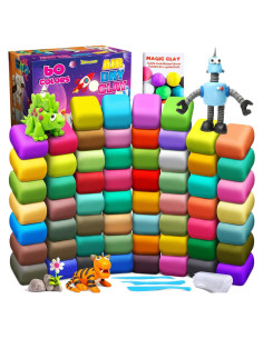 Arcilla Secado al Aire YOPINSAND 60 Colores para Niños