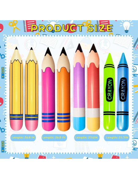 Juego de 8 Globos Inflables Denylo Pro Decoración Escolar