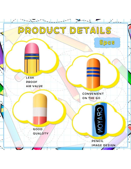 Juego de 8 Globos Inflables Denylo Pro Decoración Escolar