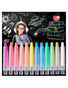 Juego de Tizas Lavables para Acera ZHBDMGK - 12 Colores