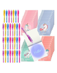 BONNYCO Paquete 32 Bolígrafos Tinta Invisible Unicornio