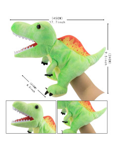 Títeres de Mano Qunze Toys Dinosaurio 21.5x19.2 cm 2