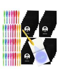 BONNYCO Paquete 32 Bolígrafos Tinta Invisible y Cuaderno
