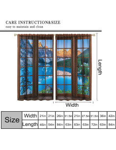 Cortinas Paisajísticas ShiTingYu 106.68x114.3 cm 2 Paneles 2