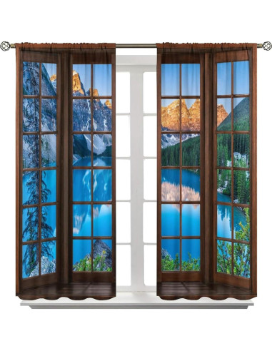 Cortinas Paisajísticas ShiTingYu 106.68x114.3 cm 2 Paneles