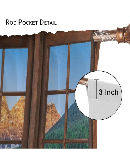 Cortinas Paisajísticas ShiTingYu 106.68x114.3 cm 2 Paneles