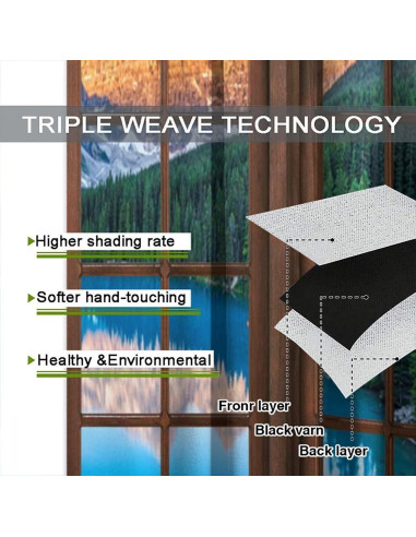 Cortinas Paisajísticas ShiTingYu 106.68x114.3 cm 2 Paneles