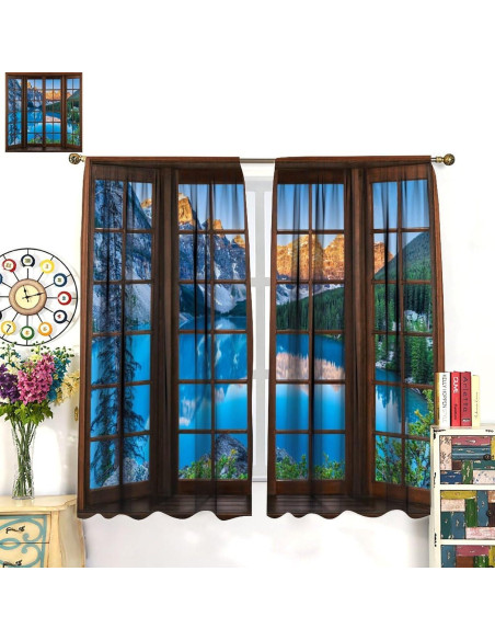 Cortinas Paisajísticas ShiTingYu 106.68x114.3 cm 2 Paneles