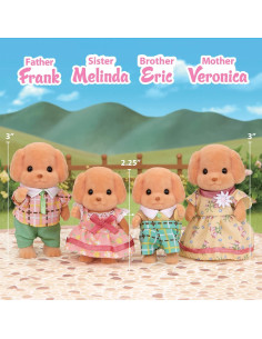 Familia de Caniches Calico Critters - 4 figuras articuladas 2