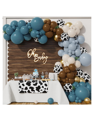 Arco de Globos Vaquero BALLOONS 135 Piezas Azul Polvoriento