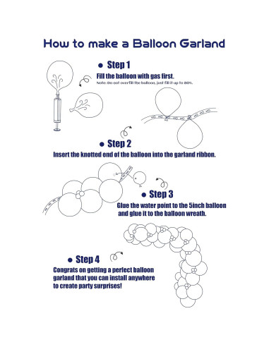 Arco de Globos Vaquero BALLOONS 135 Piezas Azul Polvoriento