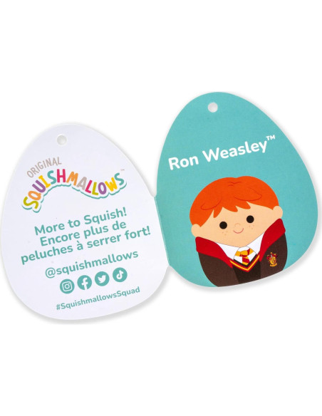 Peluche Squishmallows Ron Weasley 25 cm Oficial Jazwares