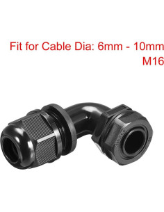 Conector Impermeable M16 uxcell Nylon IP68 para Cable 6-10mm 2