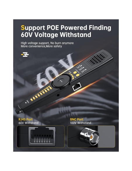 Kit de rastreador de cable digital Electop RJ11 RJ45 UTP STP