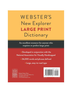 Webster's New Explorer Large Print Dictionary, Third Edition, Newest Edition 2