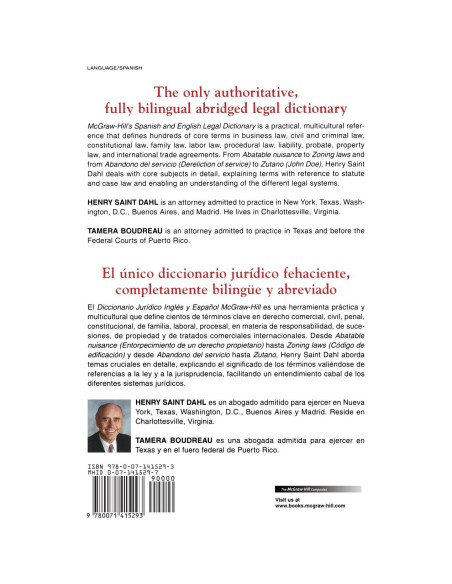 McGraw-Hill's Spanish and English Legal Dictionary : Diccionario Juridico Ingles-Espanol