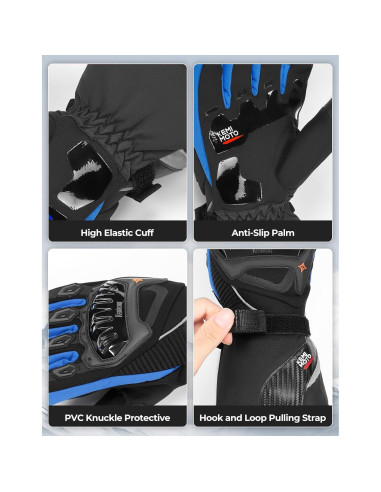 Guantes de Moto KEMIMOTO Invierno X-Large Impermeables