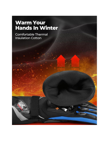 Guantes de Moto KEMIMOTO Invierno X-Large Impermeables