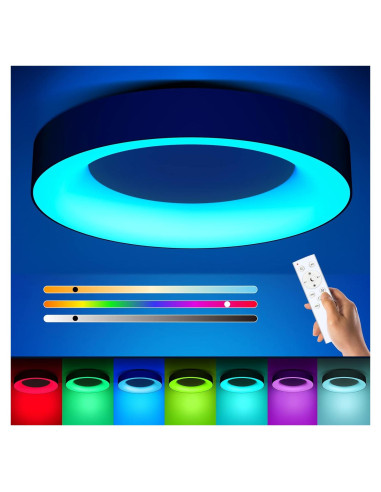 Luz de Techo Empotrada RGB Annaror 28 cm 24W Control Remoto