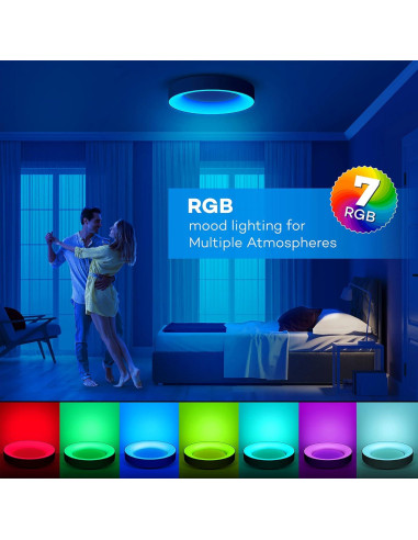 Luz de Techo Empotrada RGB Annaror 28 cm 24W Control Remoto