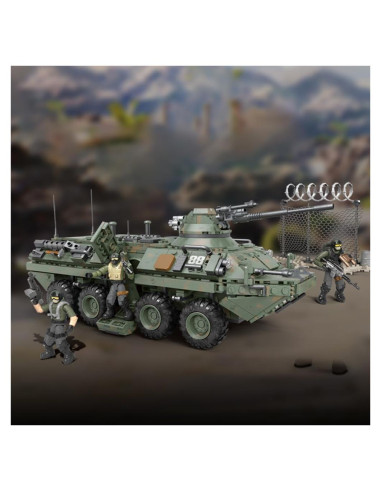 Vehículo Blindado Militar RAOPING con 3 Figuras y 1512 Piezas