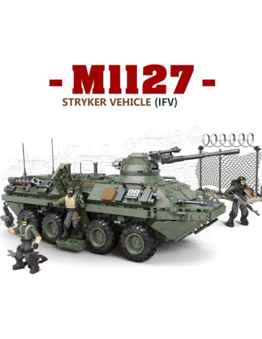 Vehículo Blindado Militar RAOPING con 3 Figuras y 1512 Piezas