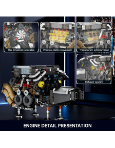 Motor W16 Mould King 10131 Set de Bloques 952 Pcs 2