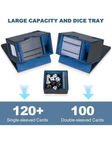 Caja de Almacenamiento AFIING para 120+ Tarjetas de Juego