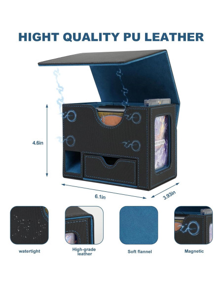 Caja de Almacenamiento AFIING para 120+ Tarjetas de Juego