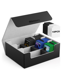 Caja de Almacenamiento de Cartas Mlikero 1800+ con Divisores