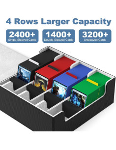 Caja de Cartas Mlikero 4 Filas Negra 2400+ Cartas 2
