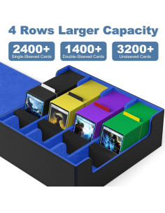 Caja de Cartas Mlikero 4 Filas 2400+ Cartas Azul 2