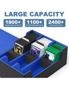 Caja de Cartas Mlikero 1800+ con Divisores y Cierre Magnético 2