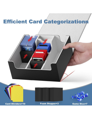 Caja de Barajas Mlikero para 1800 Cartas con Cierre Magnético