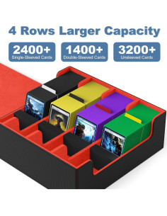 Caja de Cartas Mlikero 4 Filas 2400+ Cartas Impermeable 2
