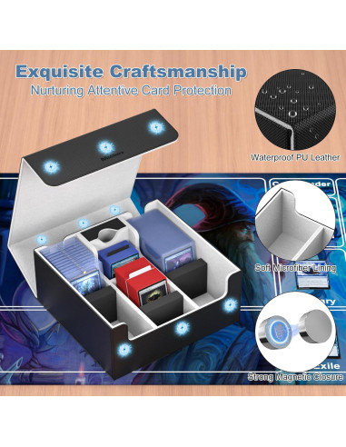 Caja de Barajas Mlikero para 1800 Cartas con Cierre Magnético