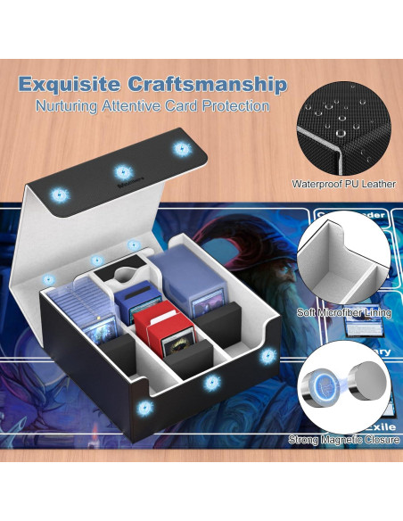 Caja de Barajas Mlikero para 1800 Cartas con Cierre Magnético Caja de Barajas Mlikero para 1800 Cartas con Cierre Magnético