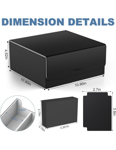 Caja de Barajas Mlikero para 1800 Cartas con Cierre Magnético