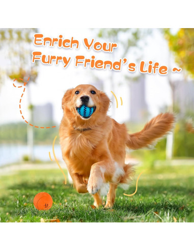 Juguetes Interactivos para Perros HIPPIH - 2 Pelotas de Golosinas