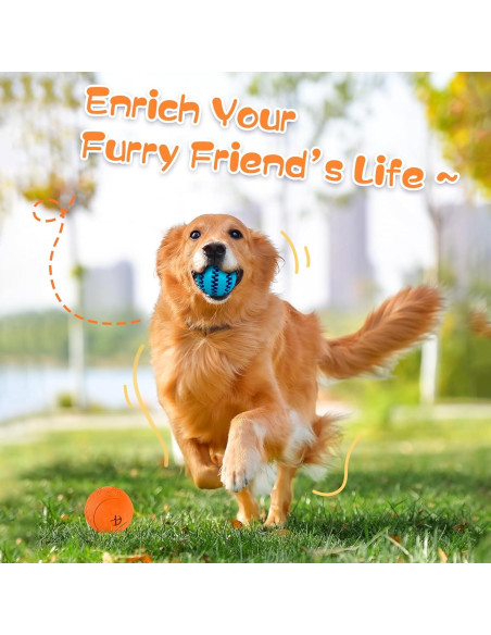 Juguetes Interactivos para Perros HIPPIH - 2 Pelotas de Golosinas