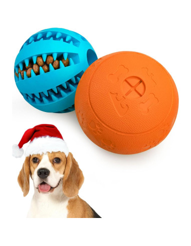 Juguetes Interactivos para Perros HIPPIH - 2 Pelotas de Golosinas