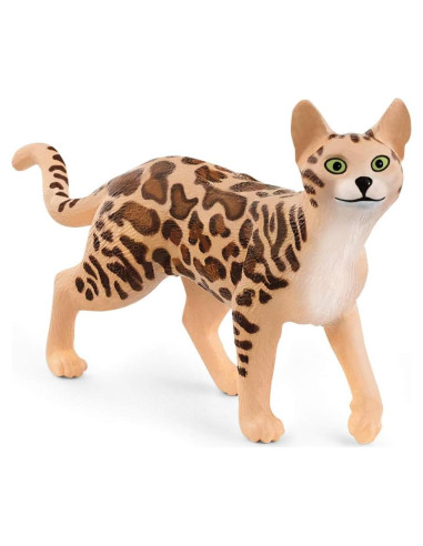 Gato Bengalí Schleich Farm World 8.38x4.57cm para Niños