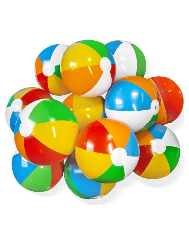 Bolas de Playa Inflables Novelty Place - Paquete de 12, 22 cm