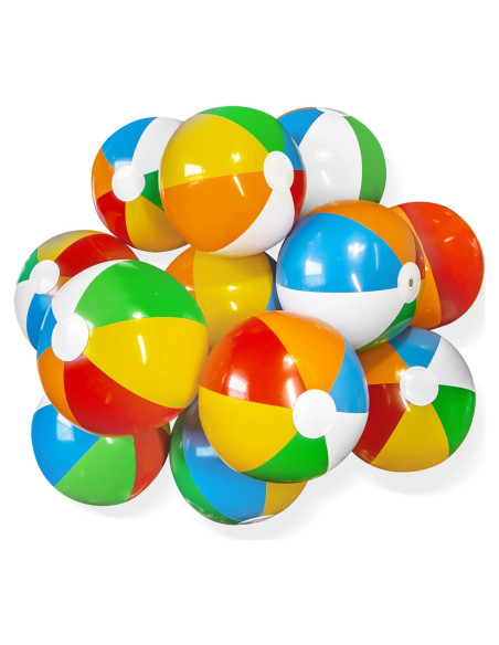 Bolas de Playa Inflables Novelty Place - Paquete de 12, 22 cm