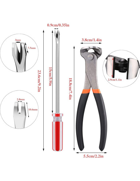 Juego de 3 Extractores de Clavos Honoson - 7 y 6 Pulgadas