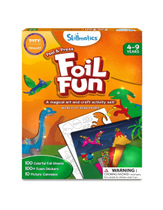 Skillmatics Foil Fun - Kit de Arte Dinosaurios 210 Piezas